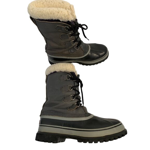 Sorel Mens Caribou Waterproof Winter Boots Size 8 Canada Wool Lined 8972 - Picture 14 of 15